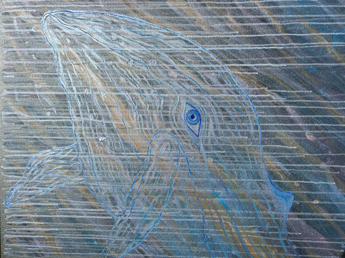 galactic whale coded painting