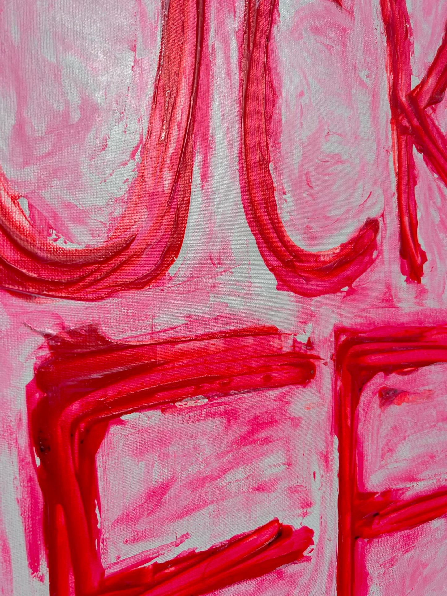 pink brush strokes on a white background