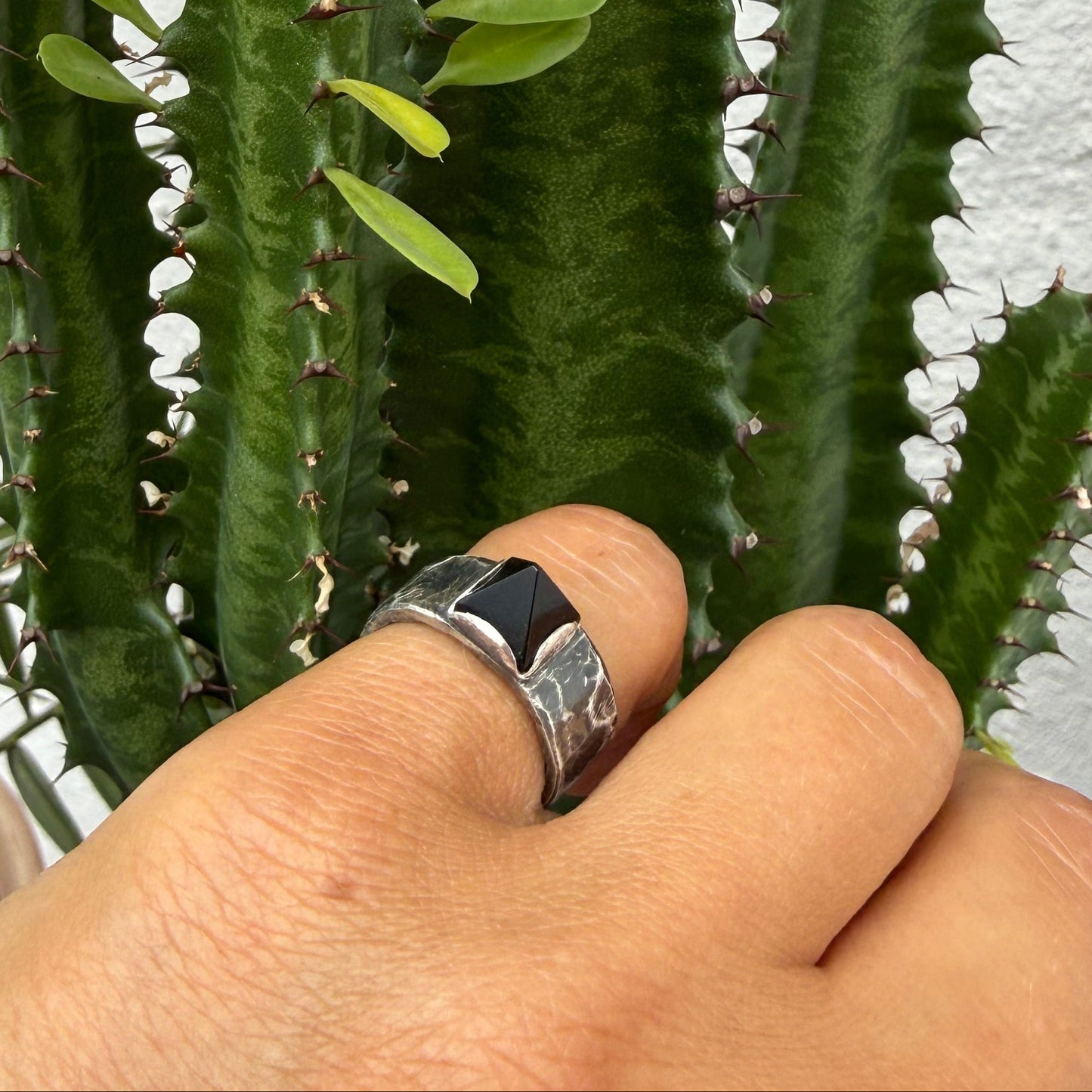 ONYX PYRAMID RING