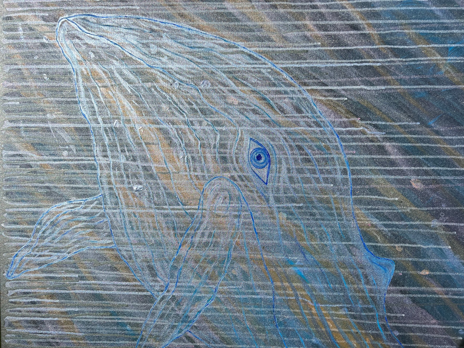 galactic whale coded painting