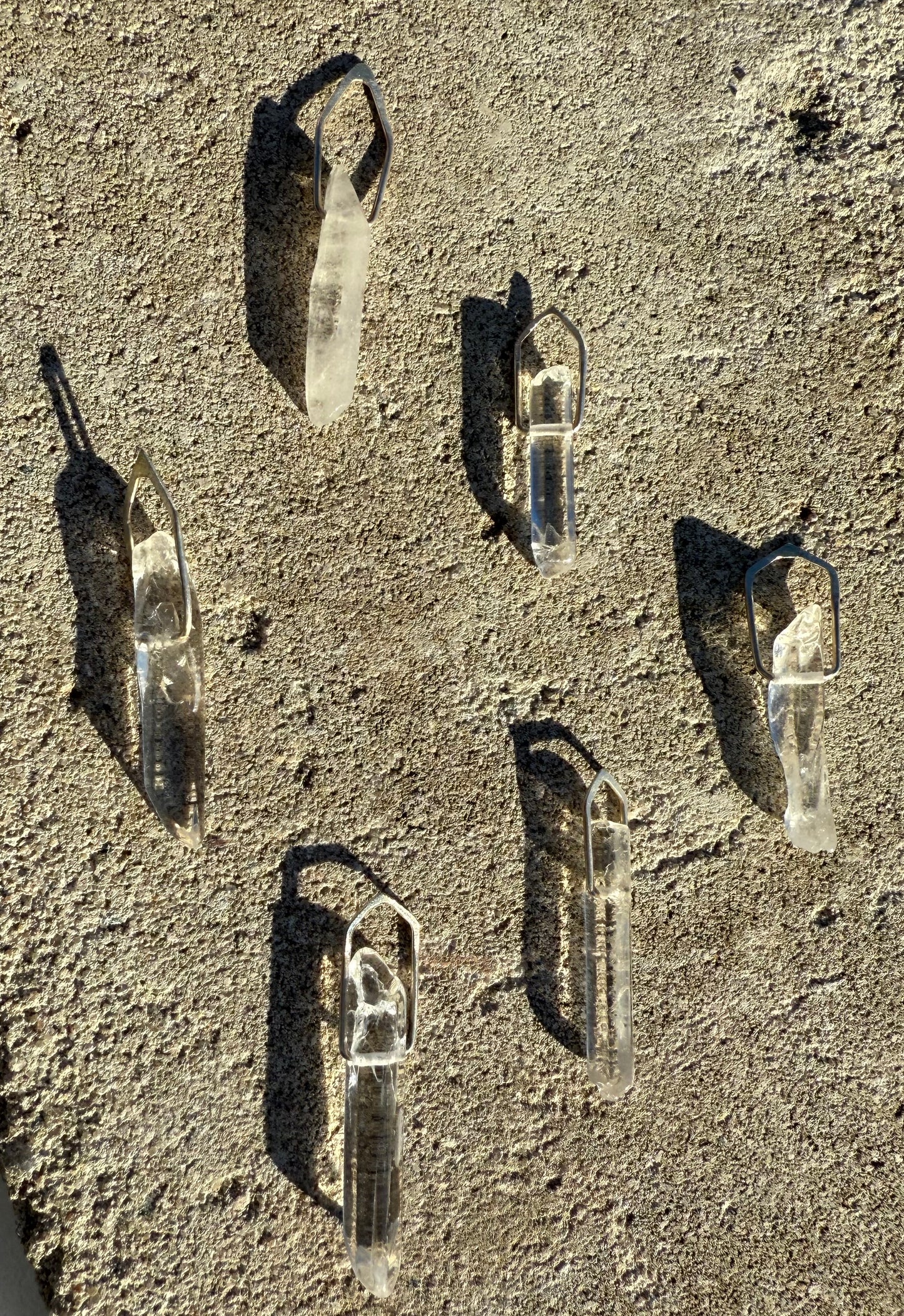 CLEAR QUARTZ pendants