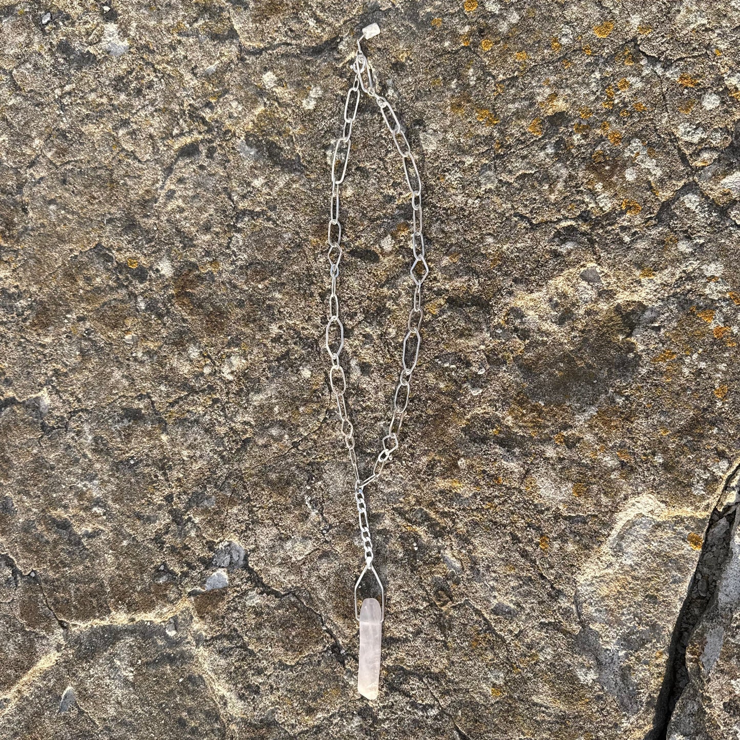 ROSE QUARTZ CHAIN NECKLACE
