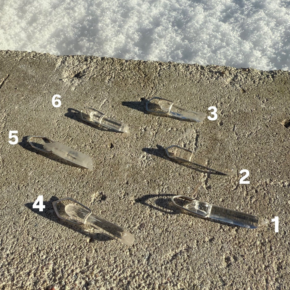 CLEAR QUARTZ pendants