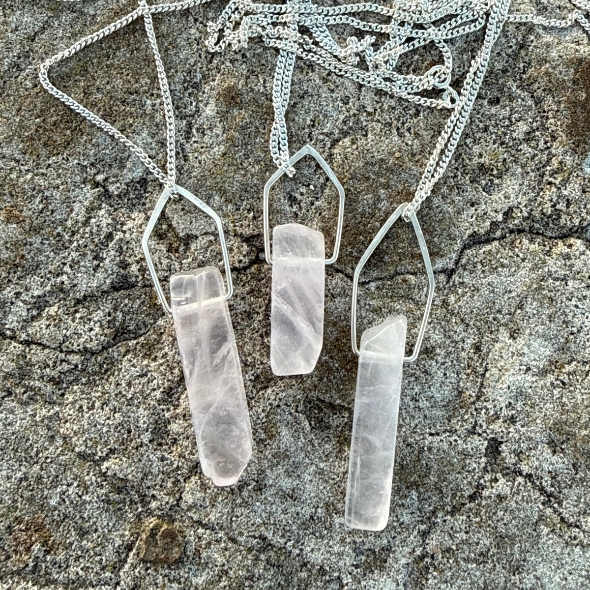 ROSE QUARTZ pendants
