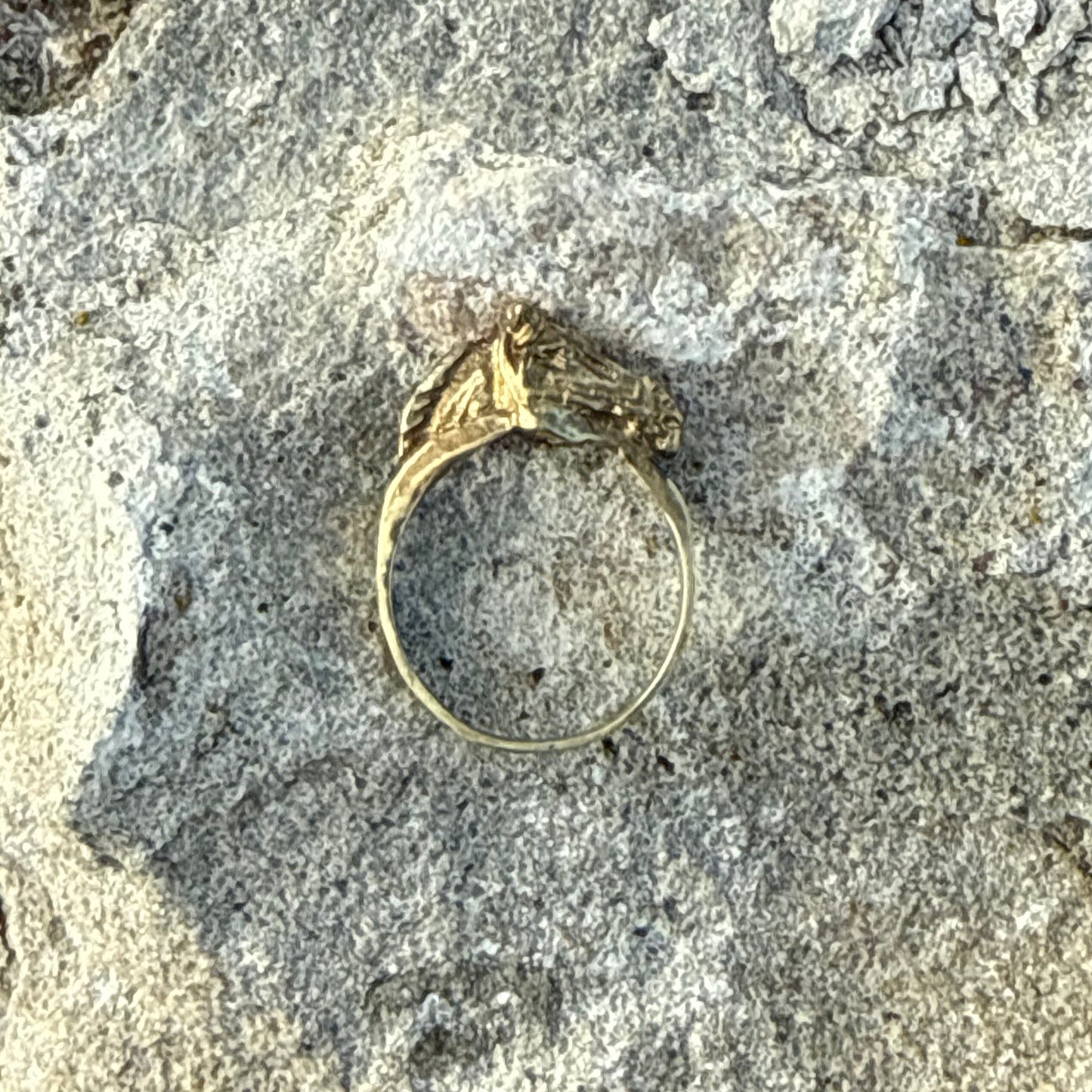 BRASS HORSE RING