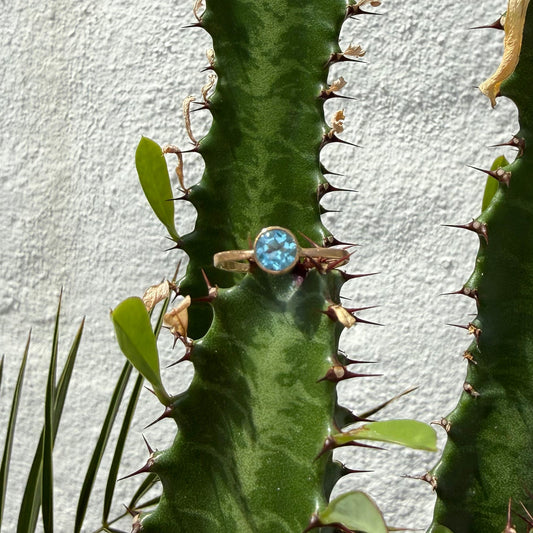 18K GOLD TOPAZ PARAIBA