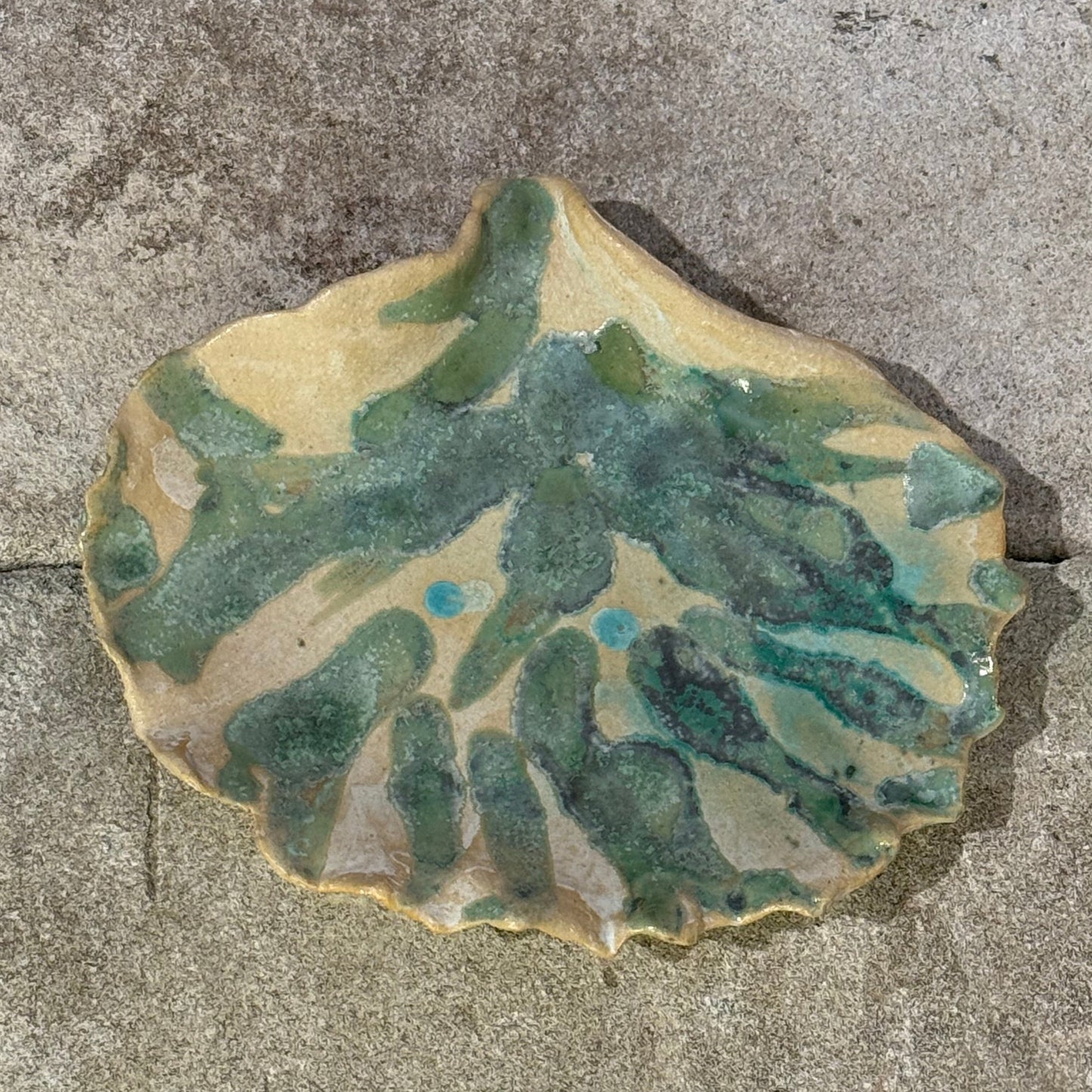 ceramic seashell plate