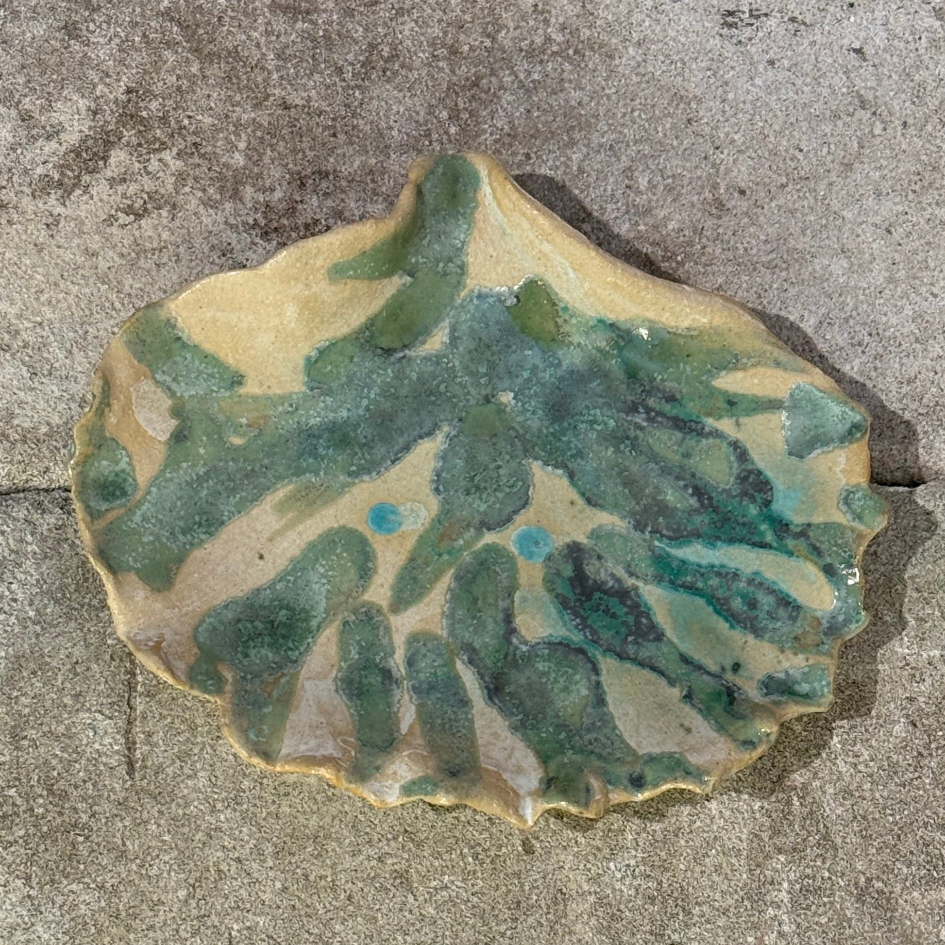 ceramic seashell plate