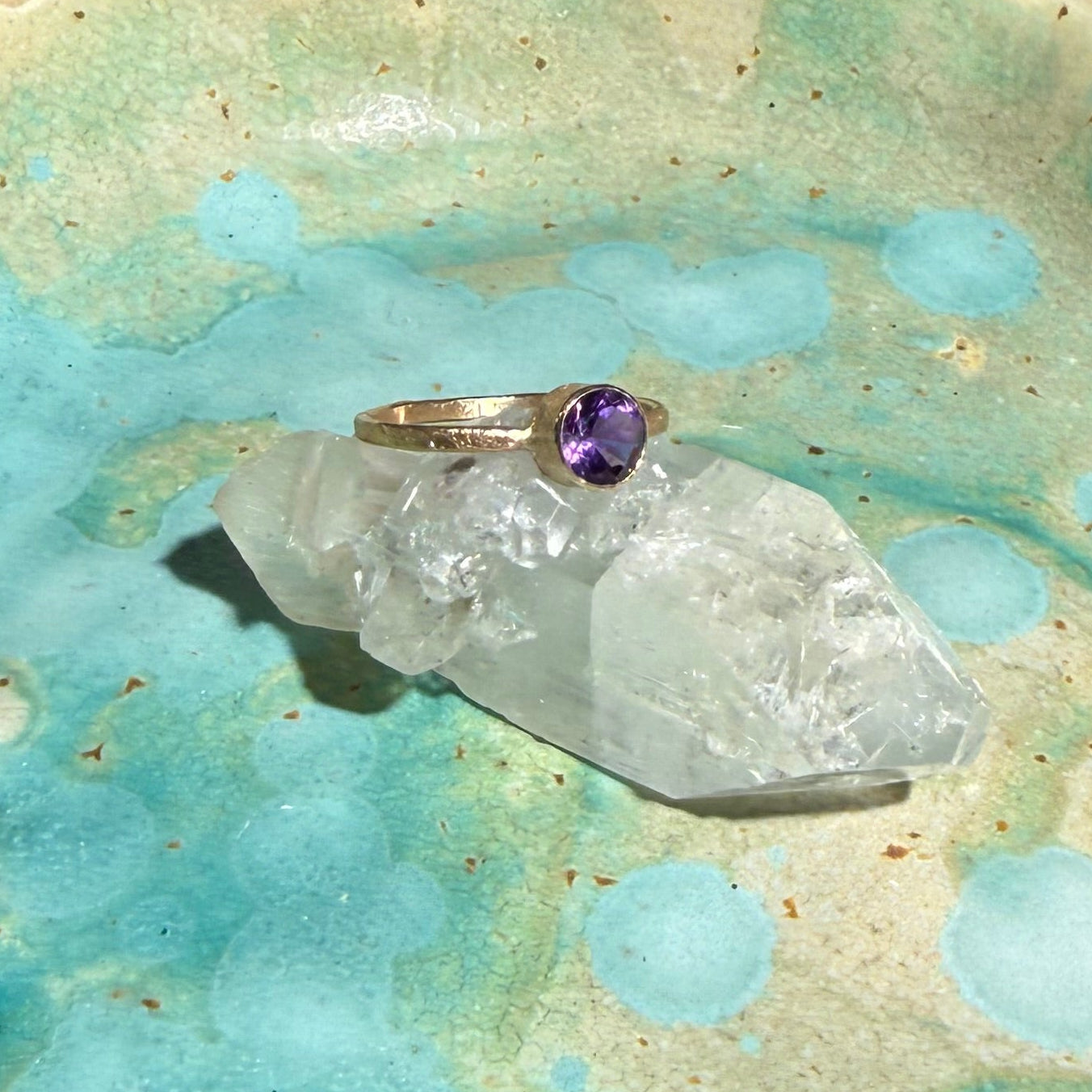 18K GOLD AMETHYST