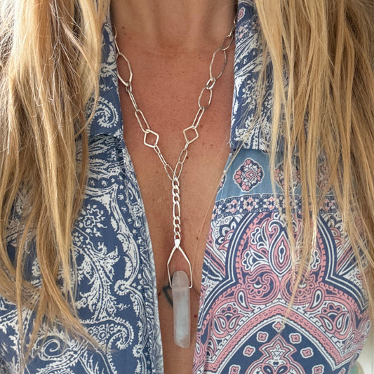 ROSE QUARTZ CHAIN NECKLACE