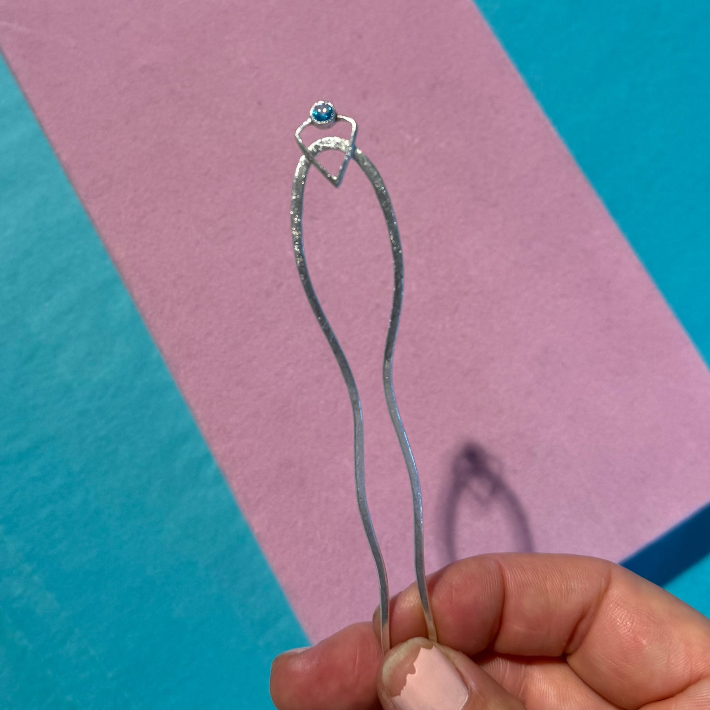 TOPAZ PARAIBA HAIR PIN