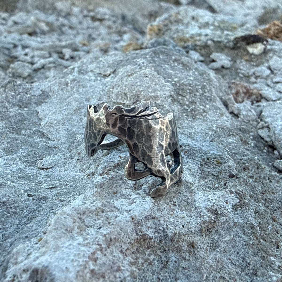 WILD HORSE RING OXIDIZED