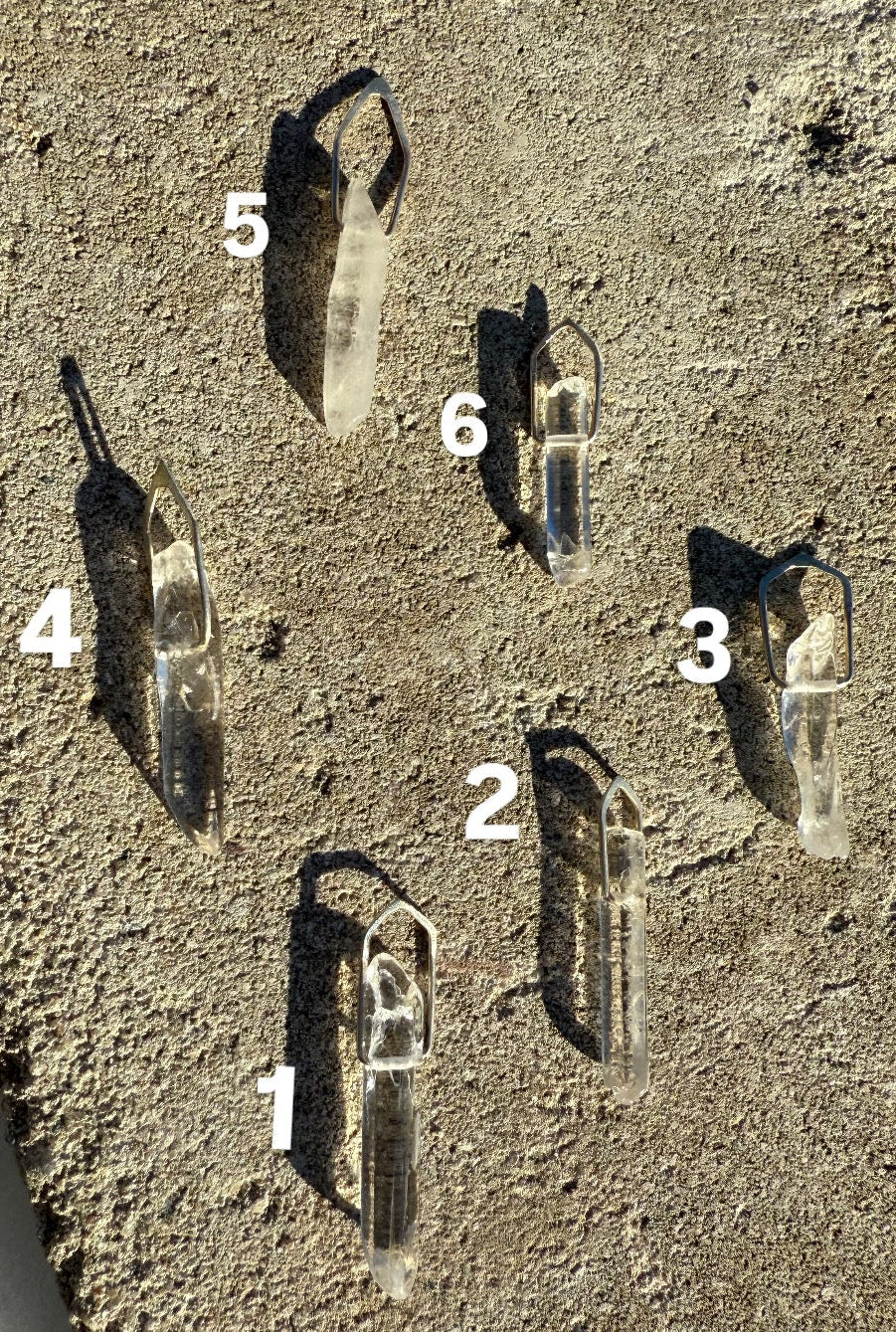 CLEAR QUARTZ pendants
