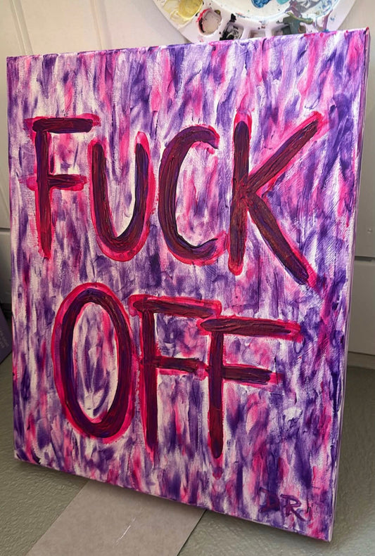 FUCK OFF purple / pink