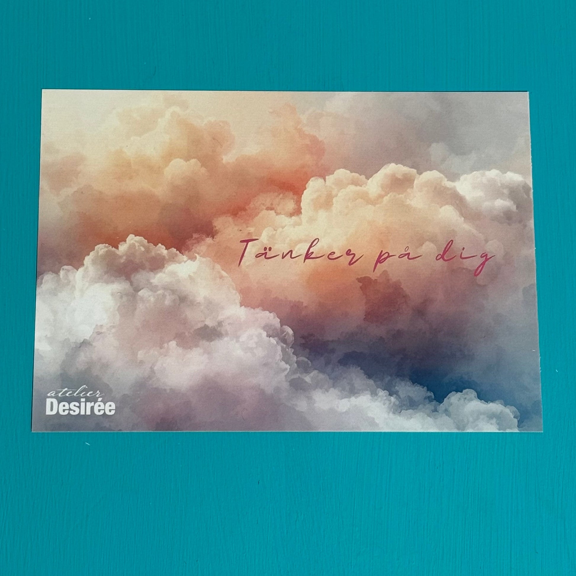 vykort A6 Tänker på dig