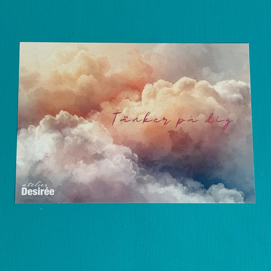 vykort A6 Tänker på dig